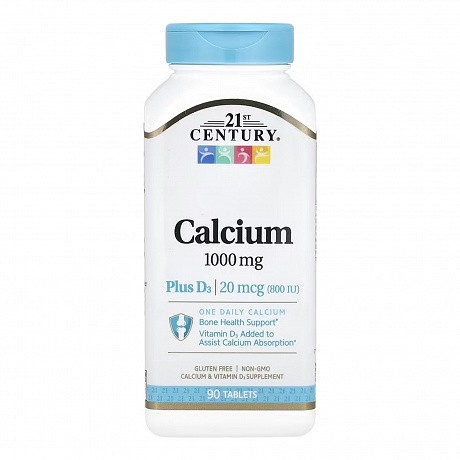 Calcium 1000 mg + D3 - 90 tabs (Кальций) - 64 - Molodo