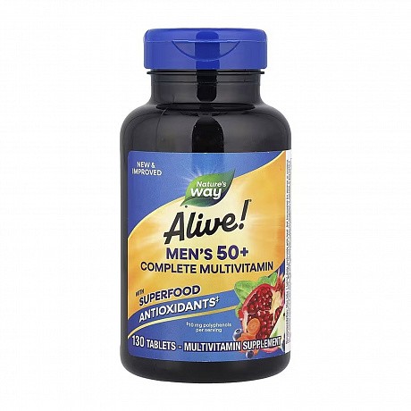 Men's 50+ Complete Multivitamin - 130 tabs (Мультивітаміни для чоловіків 50+) - 65 - Molodo