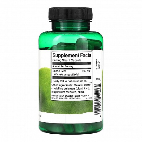 Senna Leaf 500mg - 100 сaps (Листя сенни) - 64 - Molodo