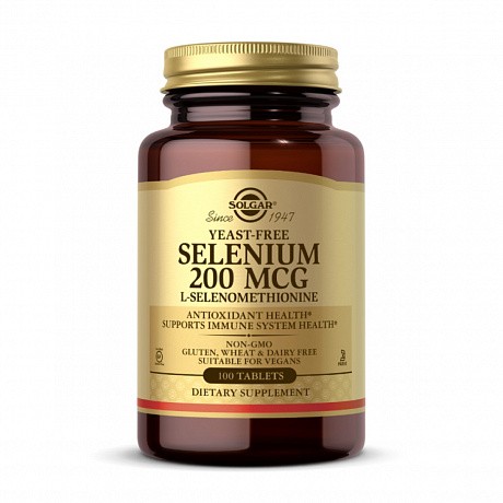 Yeast-Free Selenium 200mcg - 100 tabs (Solgar бездріжджовий селен у таблетках) - 66 - Molodo