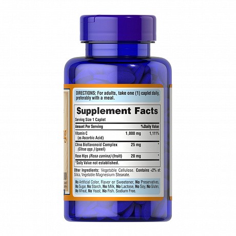 Vitamin C-1000 mg with Bioflavonoids & Rose Hips - 100 caps (Витамин С) - 65 - Molodo