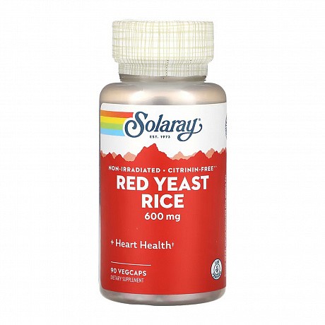 Red Yeast Rice 600mg - 90 vcaps (Червоний дріжджовий рис, Solaray) - 65 - Molodo