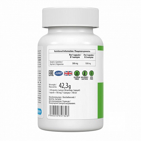 Acetyl-L-Carnitine - 60 caps - 66 - Molodo