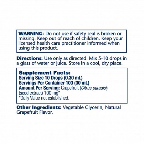Grapefruit Seed Extract 100mg - 30ml (Екстракт насіння грейпфрута) - 66 - Molodo