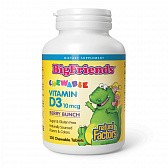 Vitamin D3 10 mcg (400 IU) - 250 tabs Berry Bunch (Витамин D3 для детей) - 75 - Molodo