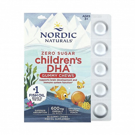 Children's DHA - 30 Gummies (Омега-3. тропічний пунш ) - 64 - Molodo