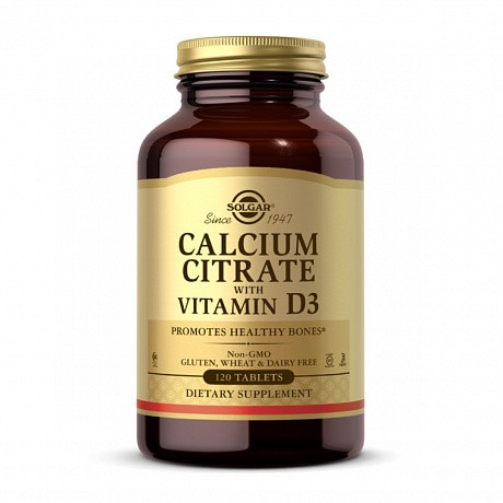 Calcium Citrate with Vitamin D3 - 120 tabs (Солгар цитрат кальция с витамином D3) - 64 - Molodo