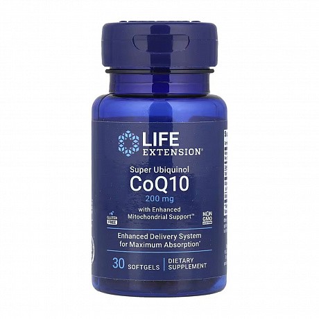 Super Ubiquinol CoQ10 with Enhanced Mitochondrial Support™ 200 mg - 30 softgels - 66 - Molodo