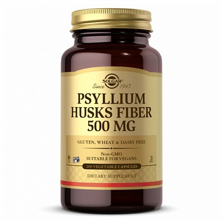Psyllium Husks Fiber 500mg - 200 Vcaps (Solgar лушпиння псиліуму в рослинних капсулах) - 66 - Molodo