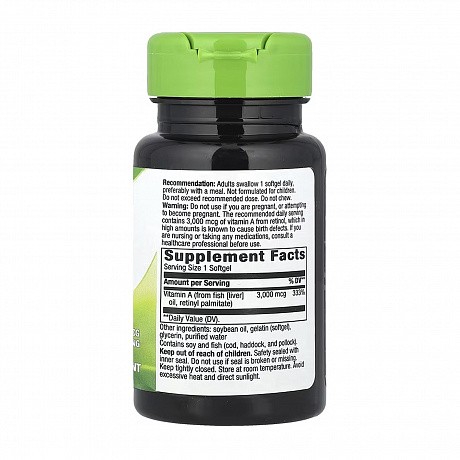 Vitamin A - 100 softgels (Вітамін A) - 66 - Molodo
