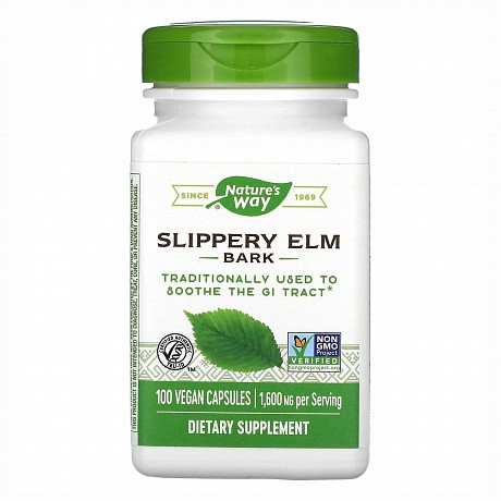 Slippery Elm Bark - 100 vcaps (Слизький В'яз) - 63 - Molodo