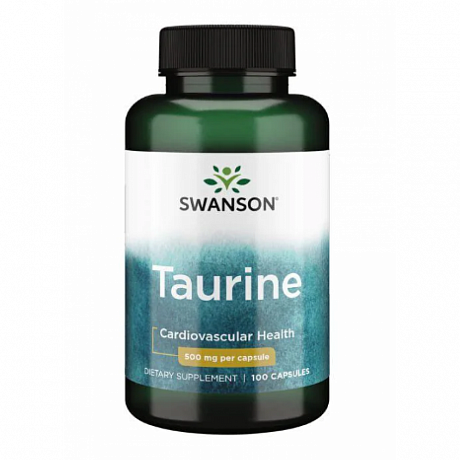 Taurine 500mg - 100caps (Swanson таурин 500 мг, 100 капсул) - 66 - Molodo