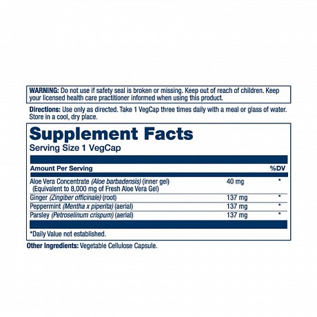 Super Aloe Vera Gel 8000mg - 100 vcaps (Алое вера Solaray) - 66 - Molodo