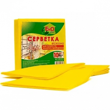 Салфетки вискозные 10 шт. 30*30 ТМ ЕКО - 58 - Molodo