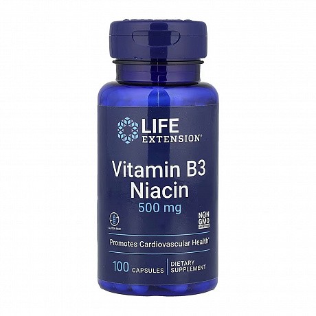 Vitamin B3 Niacin 500 mg - 100 caps (Ниацин) - 66 - Molodo