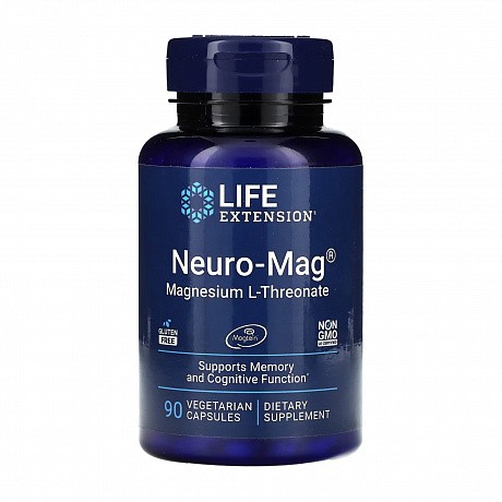 Neuro-Mag® Magnesium L-Threonate - 90 veg caps (Магний L-треонат) - 64 - Molodo