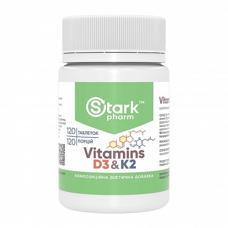 Vitamin D3 & K2 - 120 tabs (Витамины Д3 и К2) - 64 - Molodo