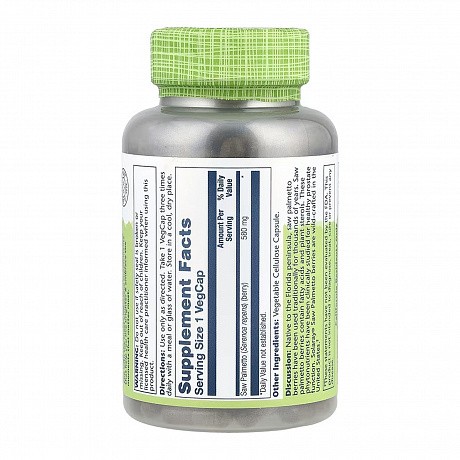Saw Palmetto Berry 580mg - 180 vcaps (Ягоды Со Пальметто Solaray) - 66 - Molodo