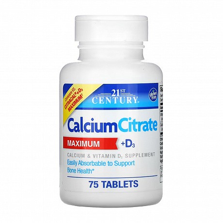 Calcium Citrate + D3 - 75 tabs (Цитрат кальция и витамин D3) - 64 - Molodo