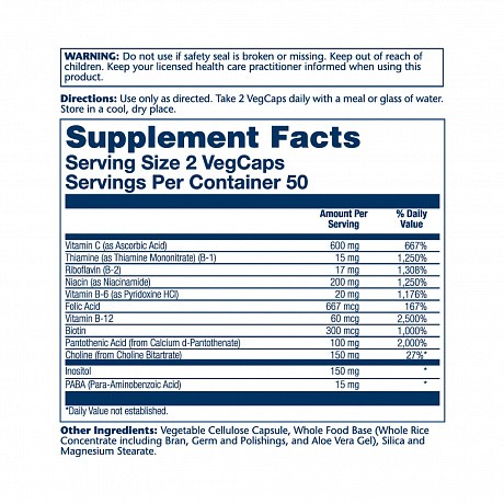 Balanced B Stress - 100 vcaps (Збалансований В-стрес з вітаміном С) - 66 - Molodo
