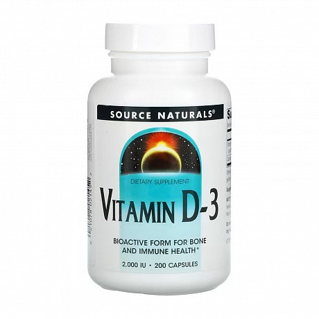 Vitamin D-3 2000 IU - 200 caps (Source Naturals Витамин D-3 2000 МЕ, 200 капсул) - 64 - Molodo
