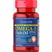 Omega-3 Fish Oil 1290 mg Mini Gels (900 mg Active Omega-3) - 60 softgels (Омега-3)) - 70 - Molodo