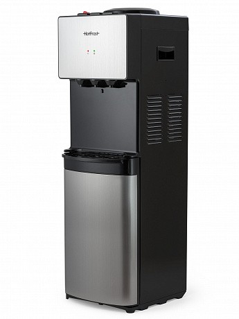Кулер для води HotFrost V400BS чорний з сріблястим, з шафкою-холодильником, компресорне охолодження - 77 - Molodo