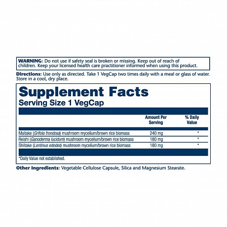 Mushroom Immune Complex 600mg - 100 veg caps (Грибы комплекс) - 65 - Molodo
