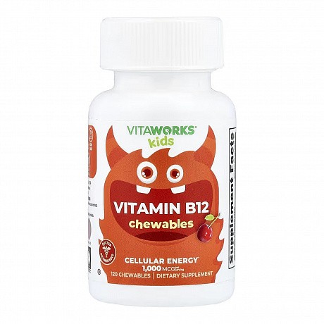 VitaWorks Kids Vitamin B12 - 120 chewables (Витамин B12) - 64 - Molodo
