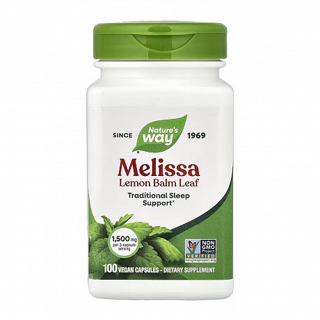 Melissa Lemon Balm Leaf - 100 veg caps (Меліса) - 63 - Molodo