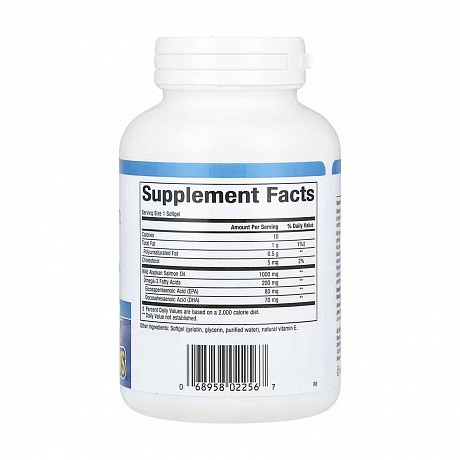 Wild Alaskan Salmon Oil 1000mg - 90 softgels (Жир лосося) - 65 - Molodo