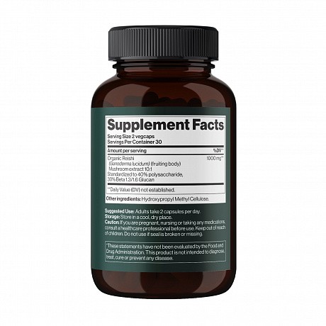 Reishi Mushroom 1000 mg - 60 veg caps (Рейші) - 66 - Molodo