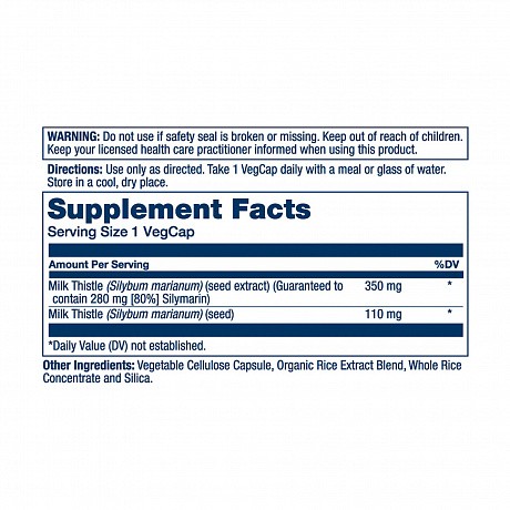 Milk Thistle Seed Extract One 350mg - 30 veg caps (Екстракт розторопші) - 64 - Molodo