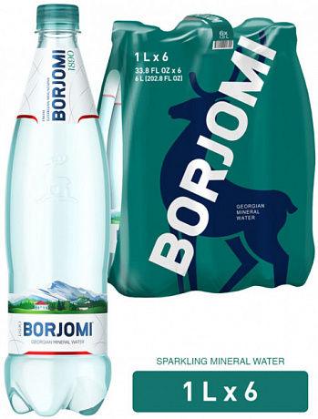 Borjomi 1 л вода газировання, 6 шт. - 58 - Molodo
