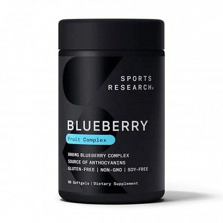 Blueberry Concentrate 800mg - 60 softgels (Sport Research ягодный комплекс Blueberry в мягких капсулах) - 66 - Molodo