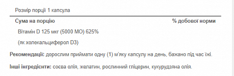 Vitamin D-3 125mcg (5000 IU) Sunvite Mega Potency - 100 tabs (Вітамін Д3) - 65 - Molodo