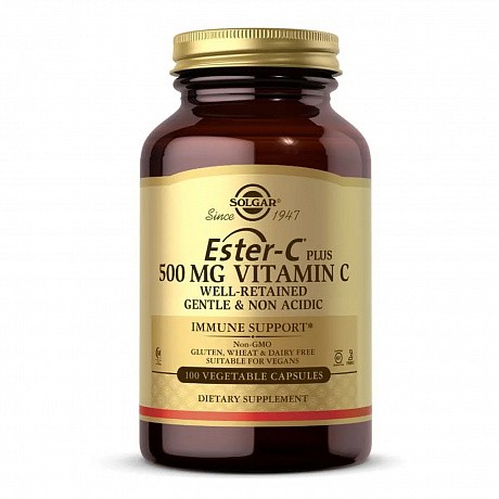 Ester-C® Plus 500 mg Vitamin C - 100 vcaps (Solgar витамин C с растительными компонентами) - 64 - Molodo