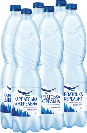 Карпатська Джерельна 1,5 л вода газована, 6 шт. - 59 - Molodo