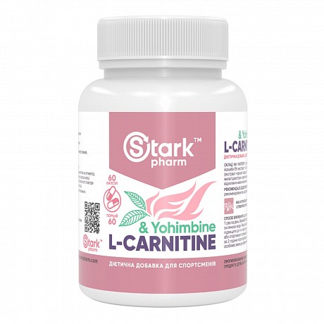 Stark L-Carnitine & Yohimbe - 60caps (Stark Pharm L-карнитин с экстрактом йохимбе) - 64 - Molodo