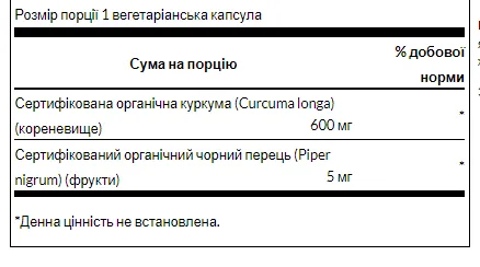 Turmeric Black Pepper - 60veg caps (Куркума с черным перцем) - 65 - Molodo