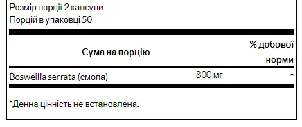 Boswellia 400 mg - 100caps (Босвеллия) - 65 - Molodo