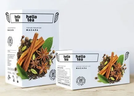 Чай черный пряный Hello Tea Masala (Хелло Ти Масала) со специями в пакетиках, 20 шт - 65 - Molodo